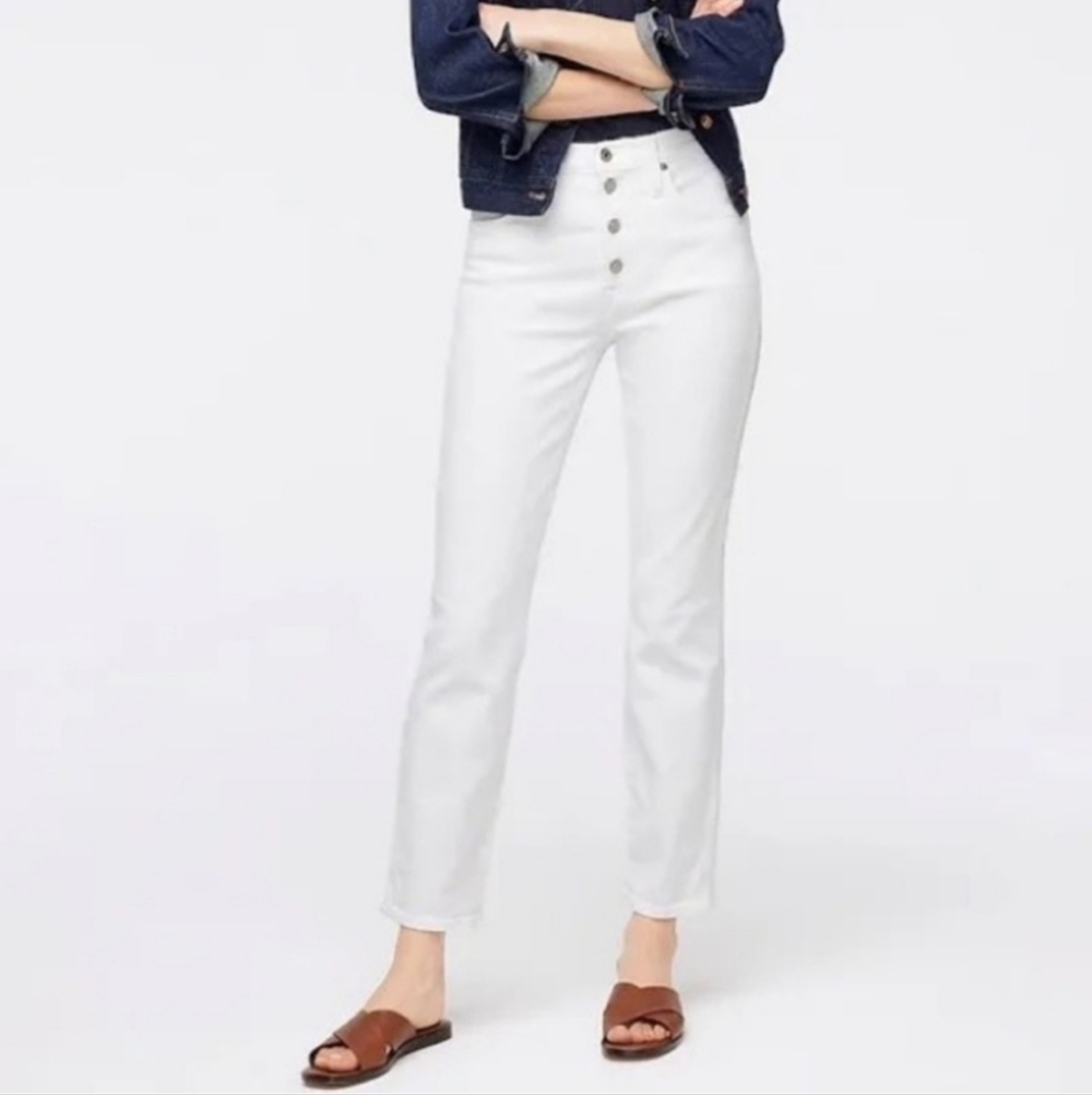 NWT J.Crew 10" Vintage Steaight Jeans button fly in plus sizes 33, 35, 37
